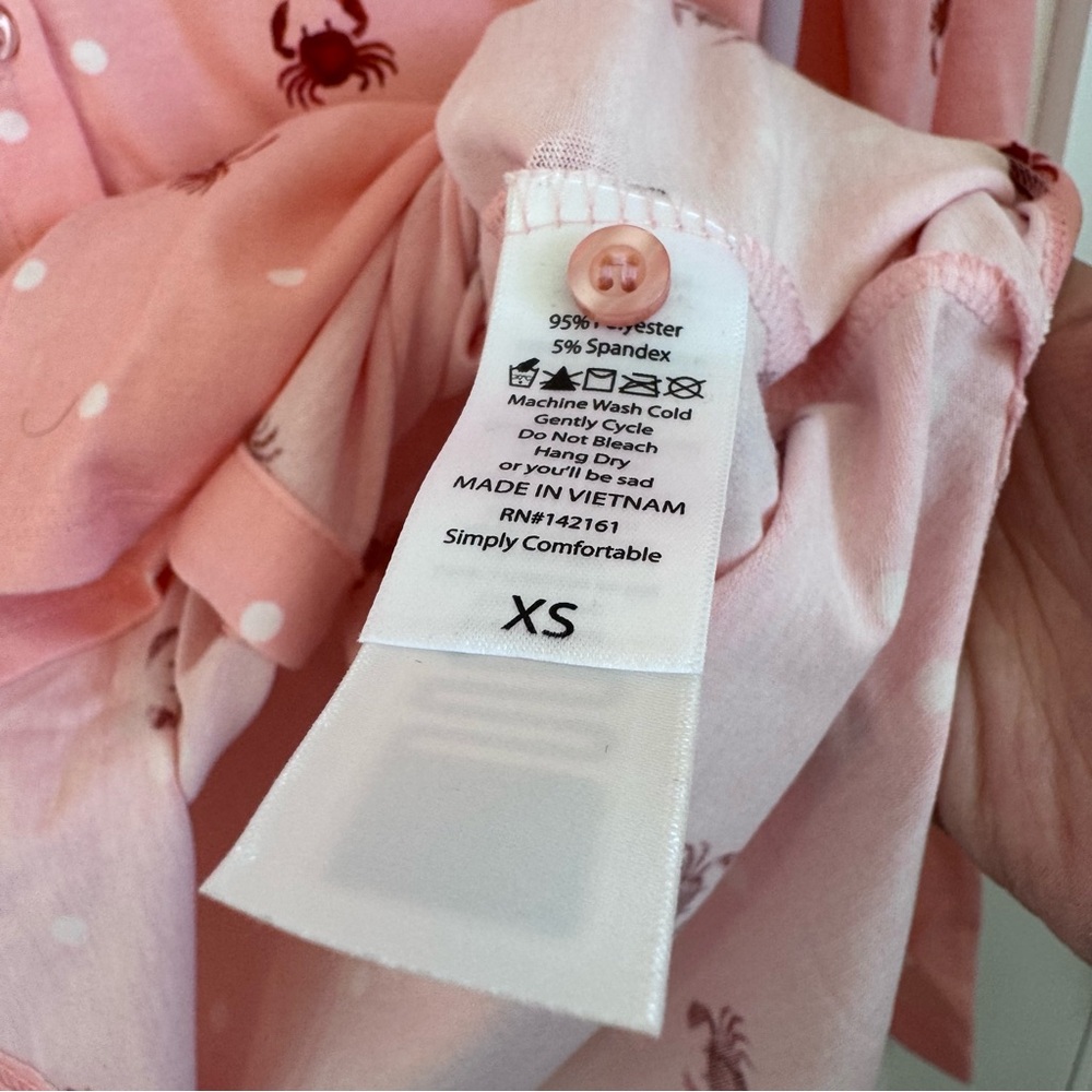 NWT LuLaRoe Valentina Women's Shirt Size XS Pink Long Sleeve Button Down Top - Picture 4 of 9